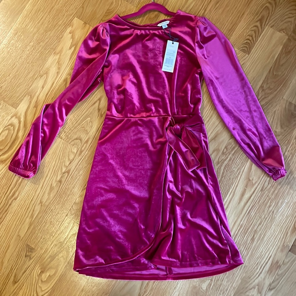 NWT Habitual Faux Wrap Velvet Dress